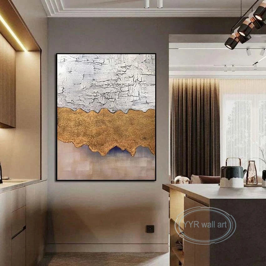 Light Luxury Oil Painting Wall Decor Mural Nordic Modern Abstract Handmade Art Canvas Poster Living Room Porch Hotel Restaurant Peaceful Pleasures Health and Wellness