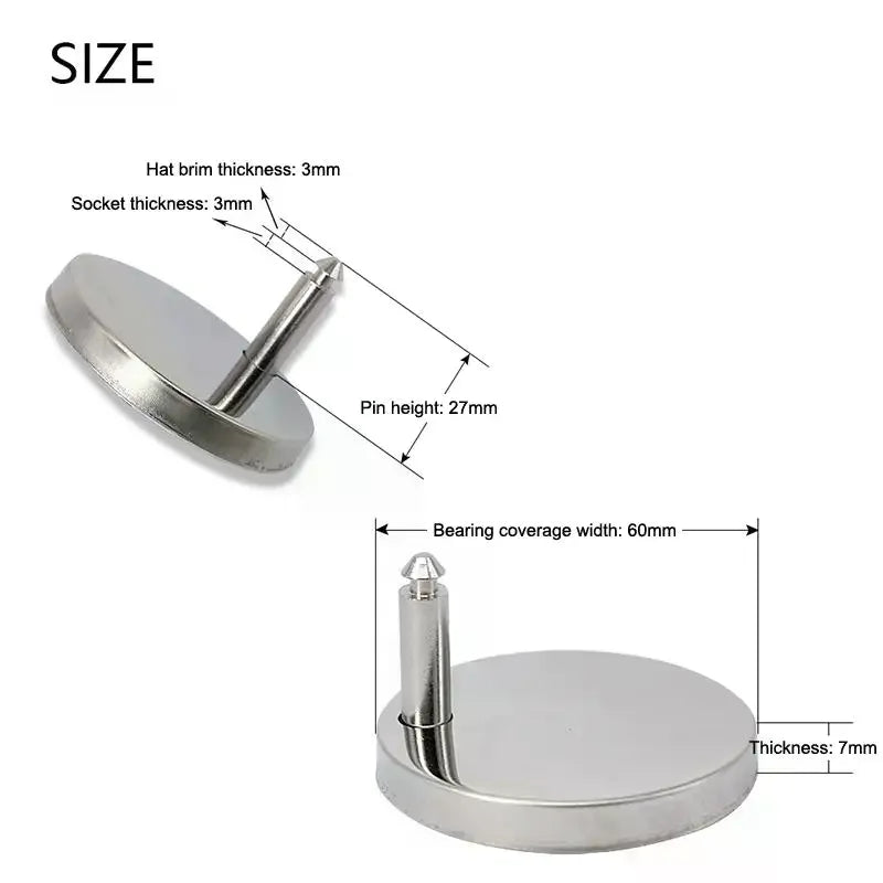 Quick Release Toilet Seat Fixings – Universal Metal Hinges 2 Sets