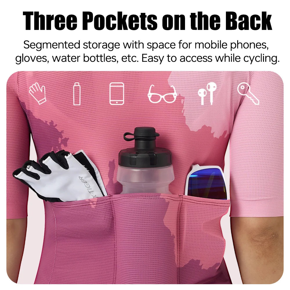 X-TIGER Women's Cycling Jersey – Quick-Dry, Breathable, Short Sleeve