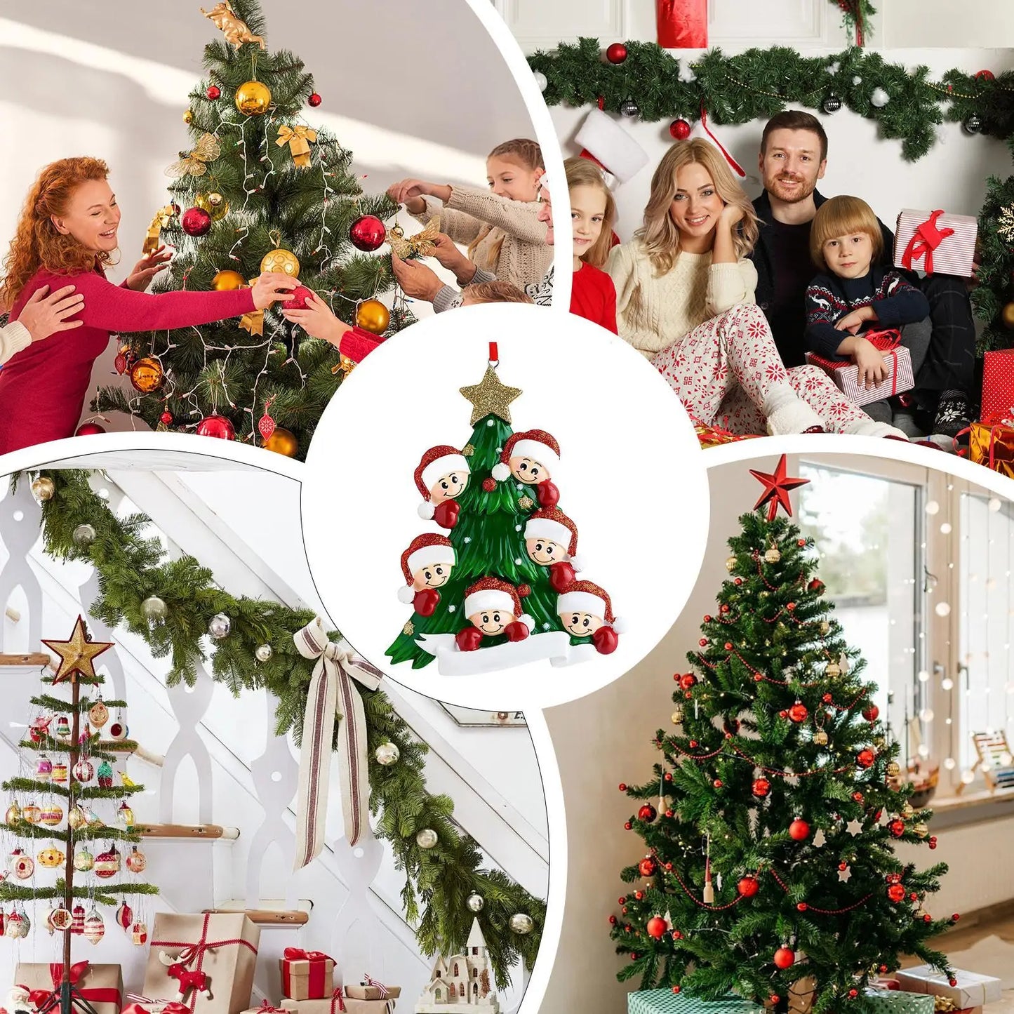 Handmade Resin Christmas Tree Ornament | Festive Figurine Pendant