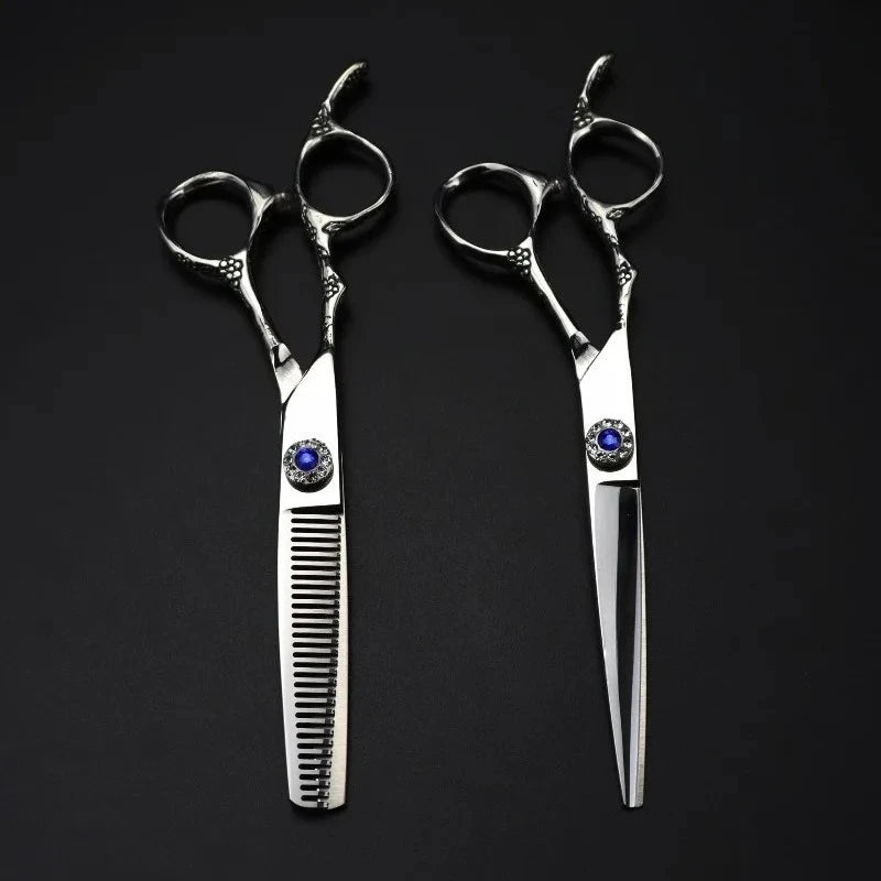 6 Inch Hairdressing Scissors Barber Authentic Professional Shears Flat Exclusive Thinning Clipper Hair Cutting Tools Peaceful Pleasures Health and Wellness