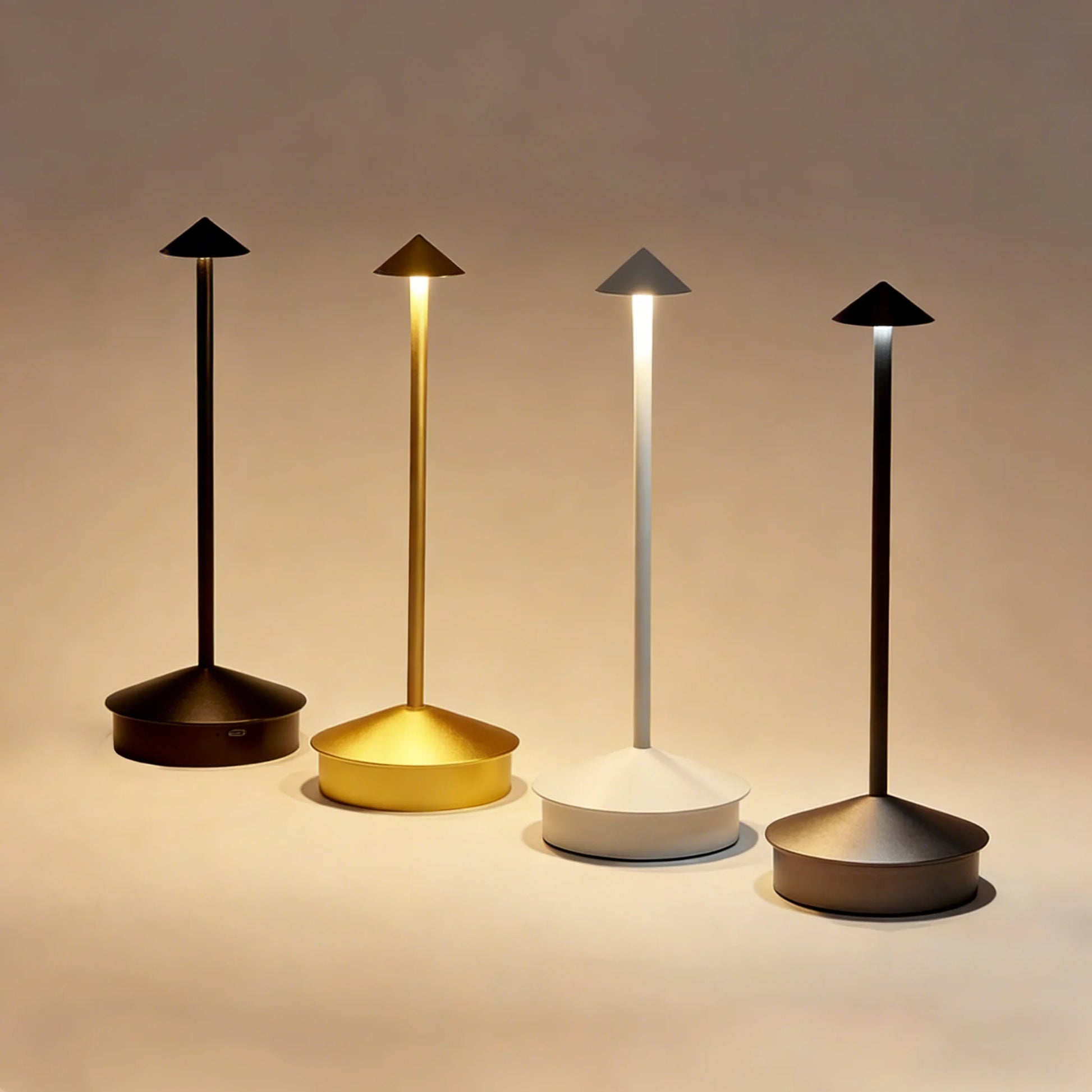 2PCS Rechargeable Table LED Lamp Touch Sensor Night Desk Lamp for Restaurant Bar Bedroom 3 Color Temperatures Stepless Dimming Peaceful Pleasures Health and Wellness