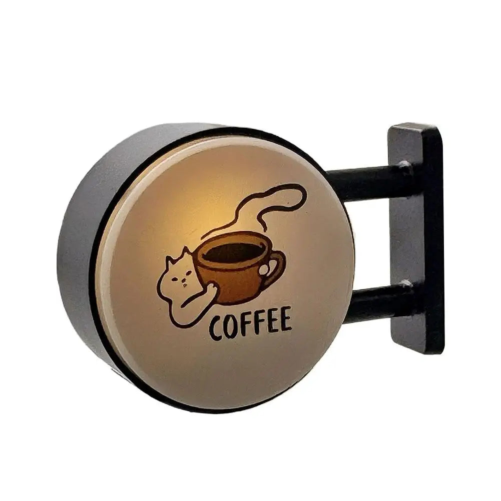 Coffee Corner Suction Lighting Refrigerator Sticker Decoration Creative Magnetic Coffee Light Sign Atmospheric Fridge Magnets Peaceful Pleasures Health and Wellness 01