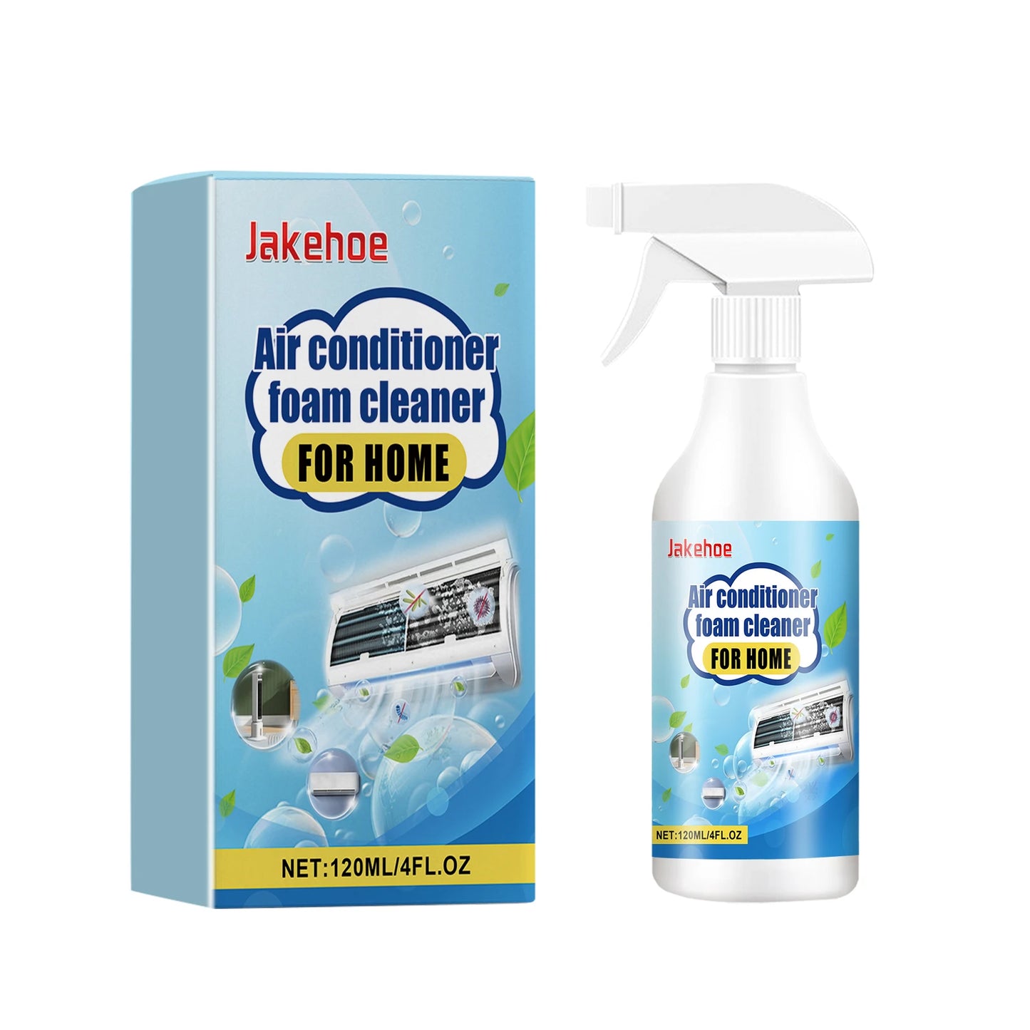 Jakehoe AC Foam Cleaner Spray – Deep Clean & Odor Removal AC Foam Cleaner Peaceful Pleasures Health and Wellness 120ml boxed