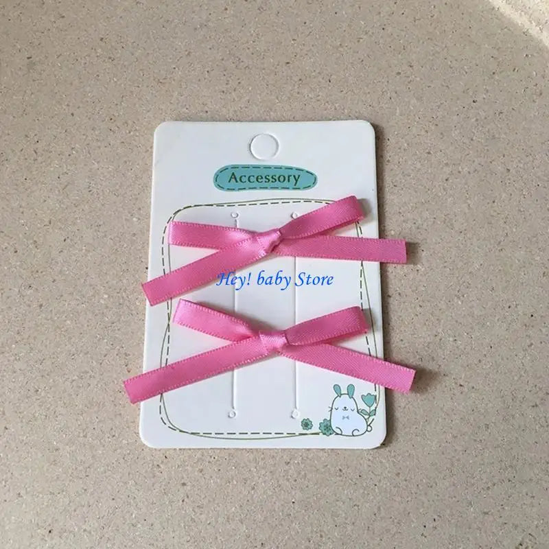 Ballet Ribbon Bowknot Hair Clips – 1 Pair Girls' Hairpins