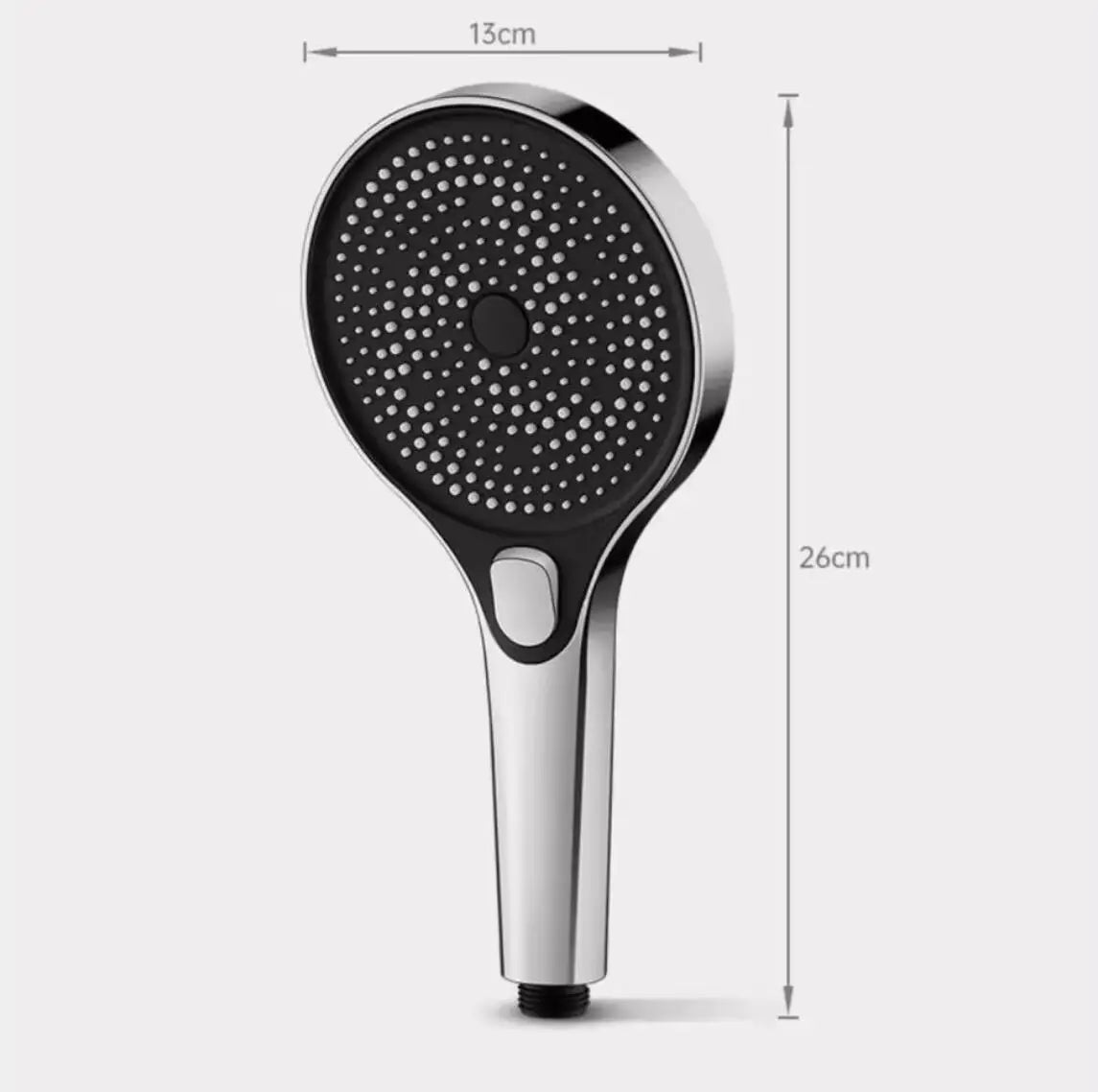 130mm High-Pressure Rainfall Shower Head | 3 Spray Modes