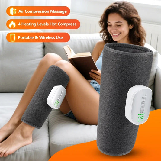 Hailicare Air Compression Calf Massager with Heat | 4 Modes Air Compression Massager Oasis Select