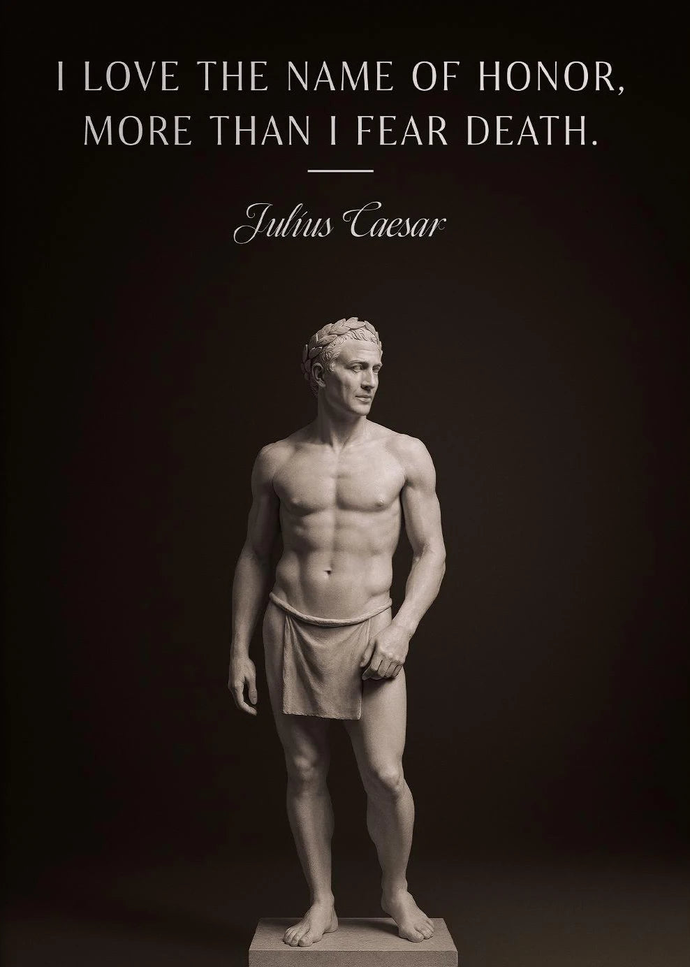 Alexander the Great Quote Motivational Wall Art Spartan Warrior Canvas Ancient Greek Poster Bronze Statue Sculpture Room Decor Peaceful Pleasures Health and Wellness 9 50x70cm Unframed