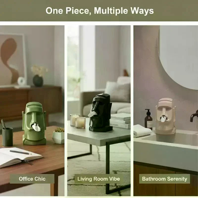 Stone Statue Tissue Box & Headphone Stand | Aesthetic Decor