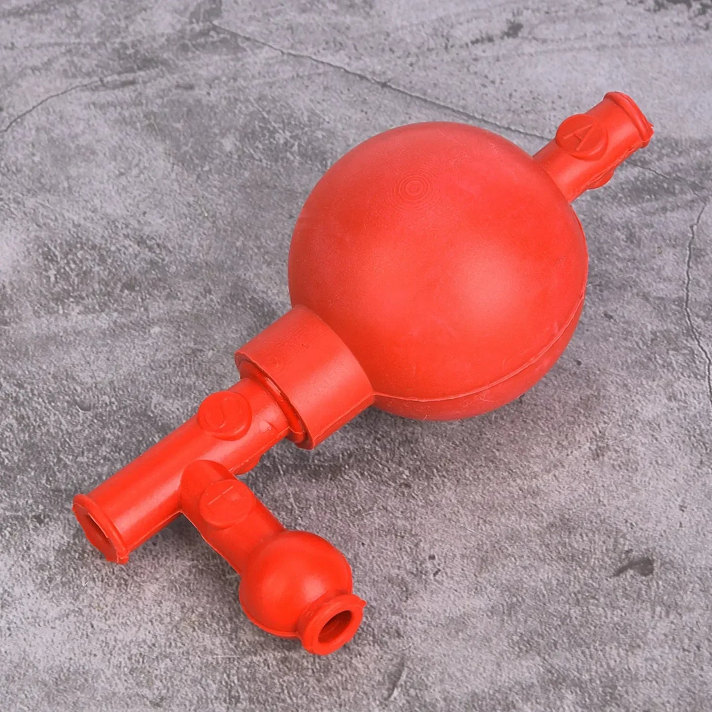 Quantitative Pipette Ball Rubber Suction Bulb 3 Openings Red Filler