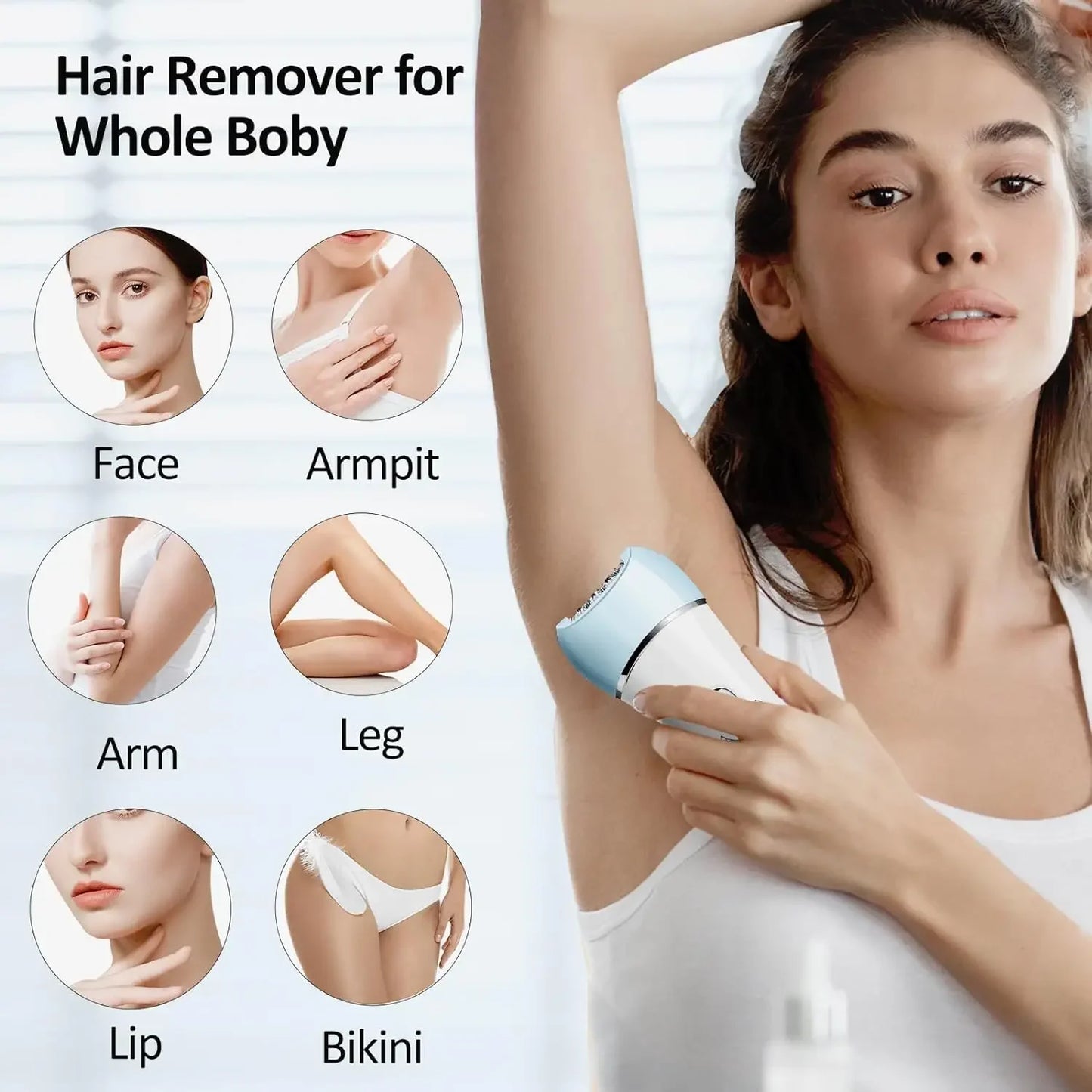 VGR 733 Epilator for Women Hair Remover Electric Epilator Leg Body Bikini Lady Shaver Facial Underarms Hair Removal Tool Peaceful Pleasures Health and Wellness