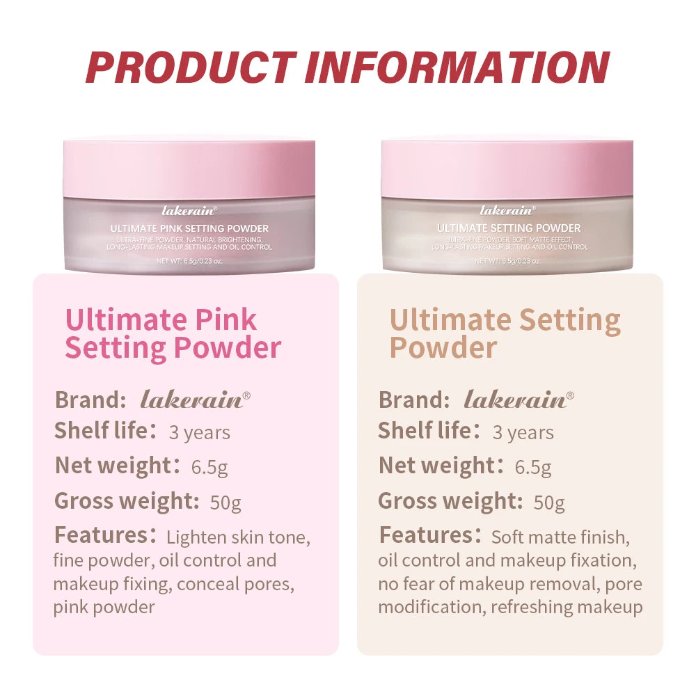 Ultimate Blurring Setting Powderlong-Lasting Setting Soft Matte Finish Oil Control and Makeup Fixation Removal Pore Modification Peaceful Pleasures Health and Wellness