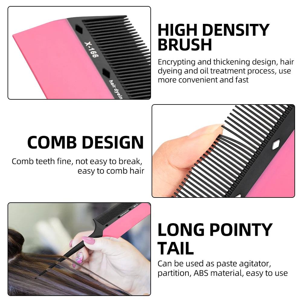 Salon Quality Hair Dye Brush Comb Fine-Tooth Applicator Tip-Tail Sectioning Tool for Home Highlight Dyeing Peaceful Pleasures Health and Wellness