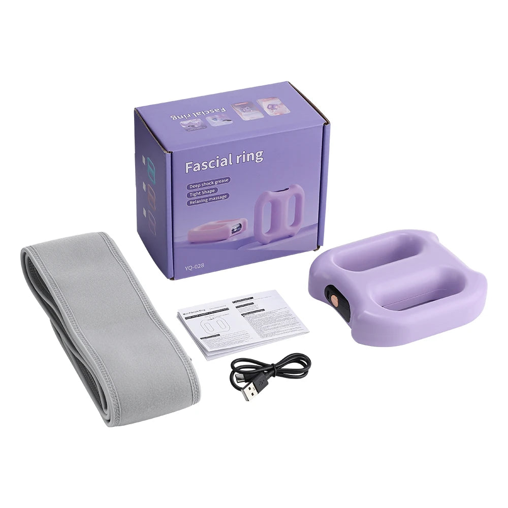 Electric Full-Body Fascia Ring Portable Vibration Fascia Massager Fat Burning Body Weight Loss Deep Tissue Muscle Relief & Relax Peaceful Pleasures Health and Wellness PURPLE