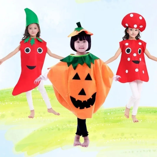 Kids Fruit Vegetable Halloween Costume Cloak | Ages 3–8 Kids Costume Cloak Peaceful Pleasures Health and Wellness