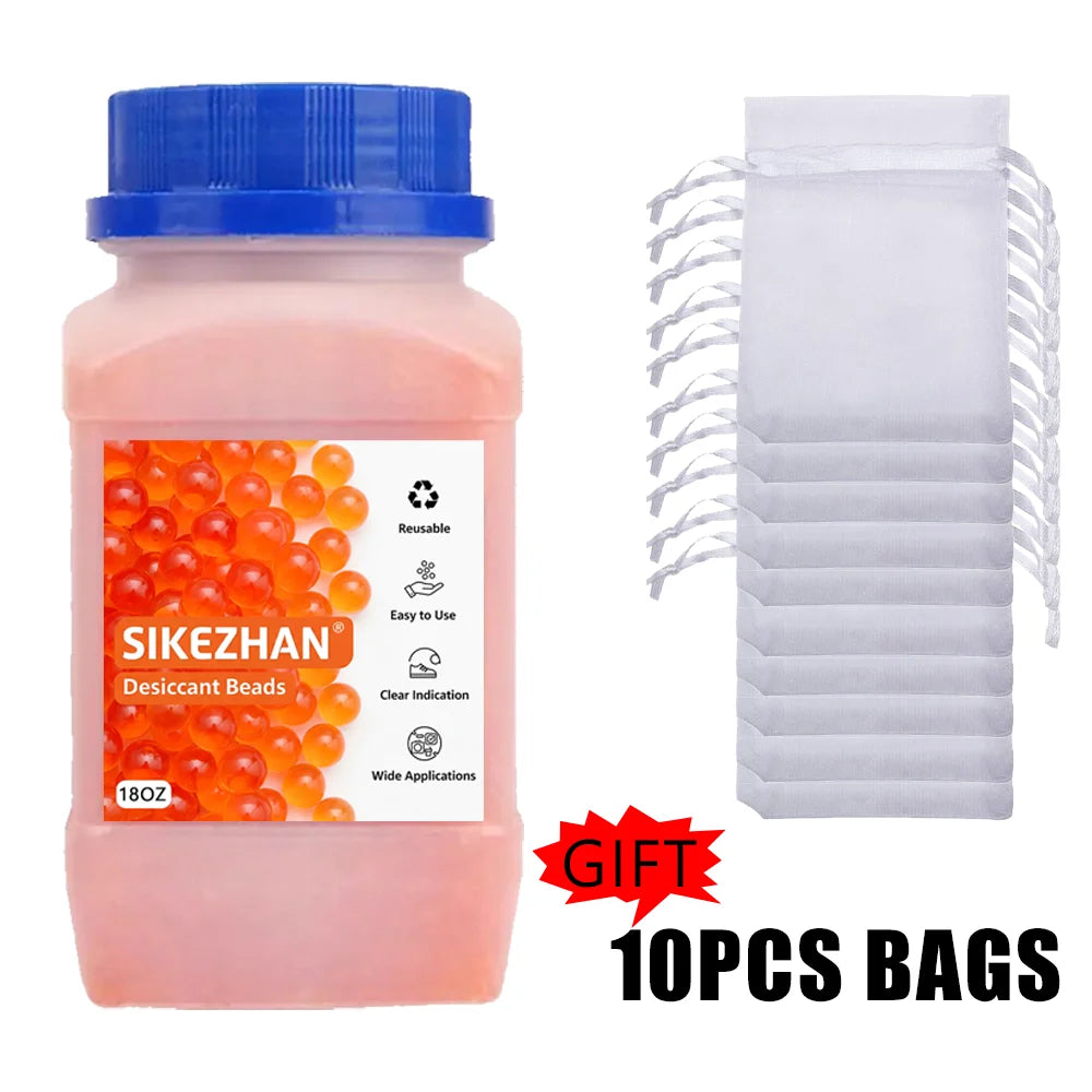 Reusable Indicating Silica Gel Beads Blue Orange Desiccant Moisture Absorber for 3D Printer Filament Electronics Storage Box Peaceful Pleasures Health and Wellness Orange-18oz