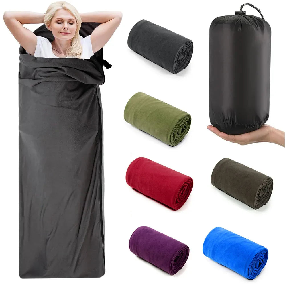 Soft Fleece Sleeping Bag Liner – Ultralight Camping Blanket