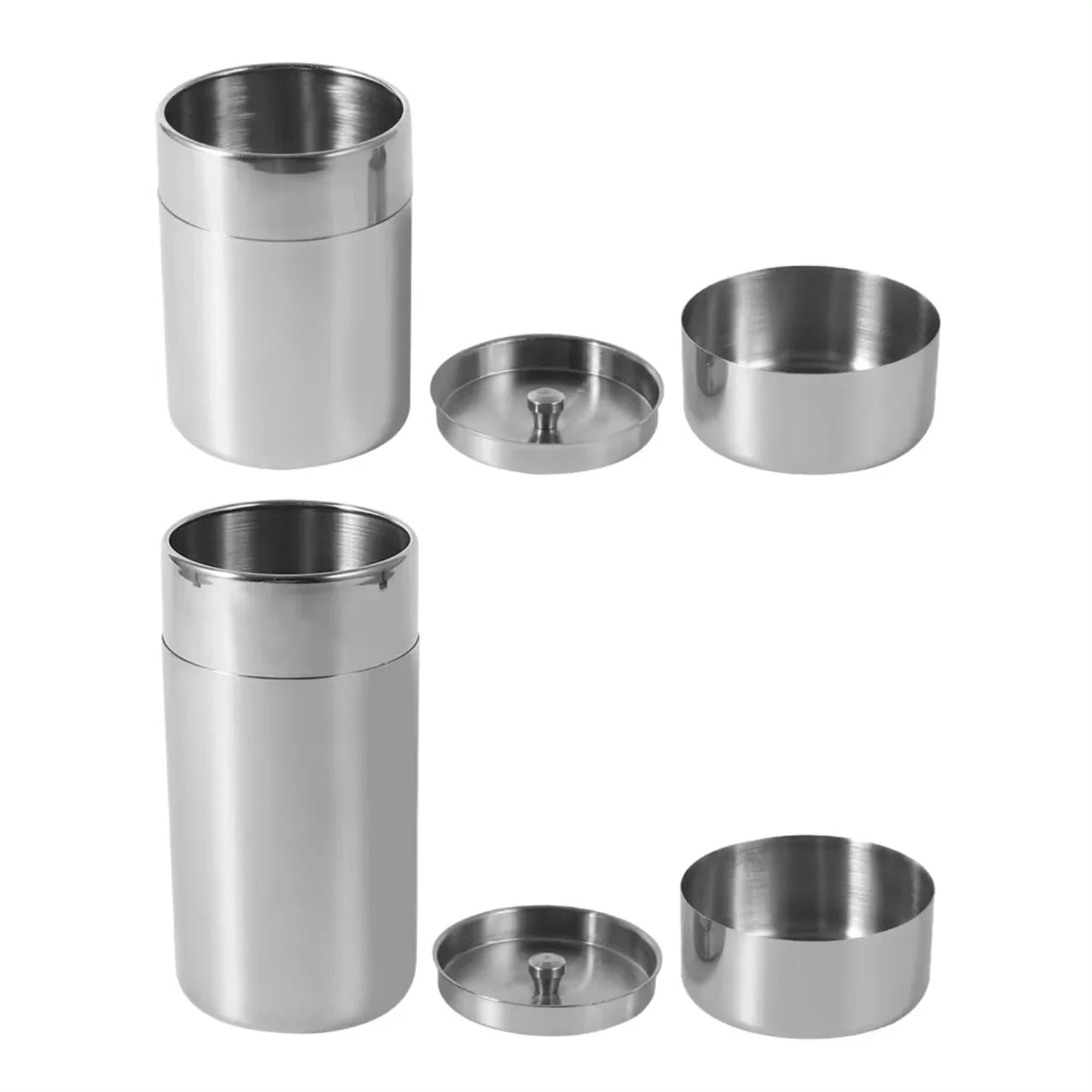 Hot Sale Double Lid Tea Tin 400ml/550ml Stainless Steel Canister Moisture-proof Airtight Tea Can with Inner Lid Tea Caddy Tin Peaceful Pleasures Health and Wellness