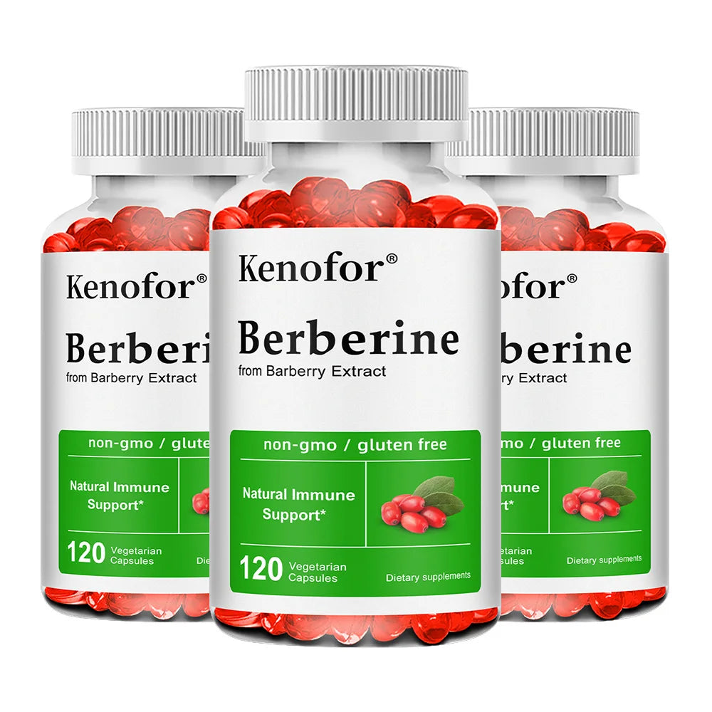 Premium Berberine Supplement Capsules - Supports Immune System Healthy Food Antioxidant,NON-GMO Peaceful Pleasures Health and Wellness 120 count-3 bottle