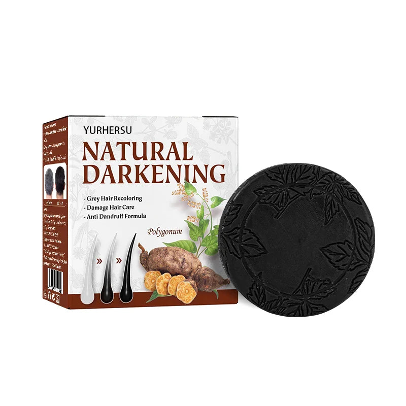 Hair Darkening Shampoo Bar – Moisturizing & Shine-Boosting 100g