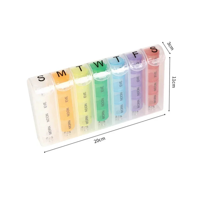 Portable Travel Pill Box 7 Days 28 Grids 4 Times A Day Pills Case Organizer Storage Container Tablets Vitamin Medicine Fish Oils Peaceful Pleasures Health and Wellness