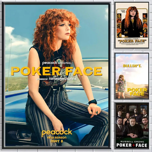 Poker Face TV Poster – HD Self-Adhesive Waterproof Wall Art Wall Art Poster Peaceful Pleasures Health and Wellness