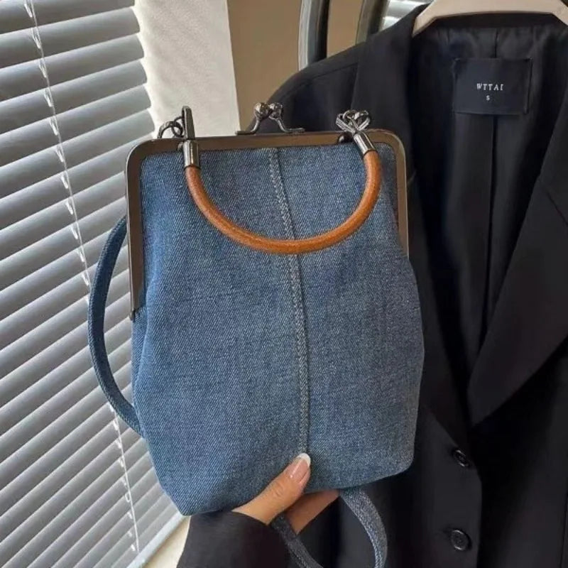 Cowboy Denim Crossbody Bag – Vintage Handcrafted Phone Tote Crossbody Bag Peaceful Pleasures Health and Wellness