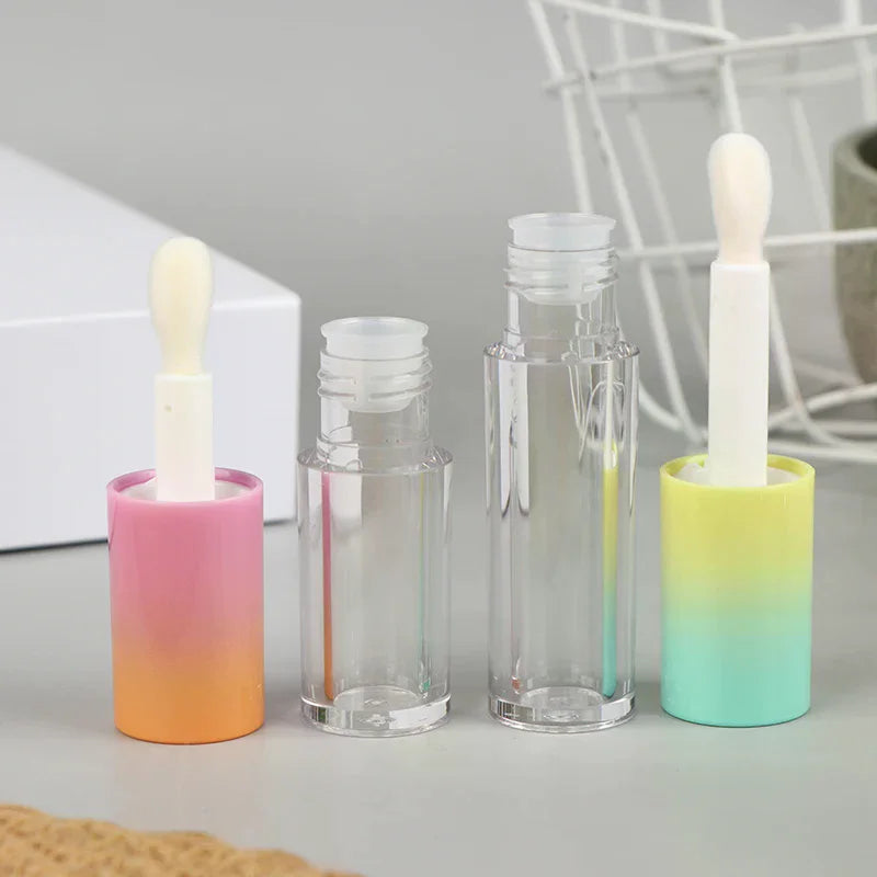 Lip Glaze Bottle With Keychain Gradient Empty Lipstick Gloss Tube Refillable Liquid Container Bottle Lipgloss Sample Bottle Peaceful Pleasures Health and Wellness