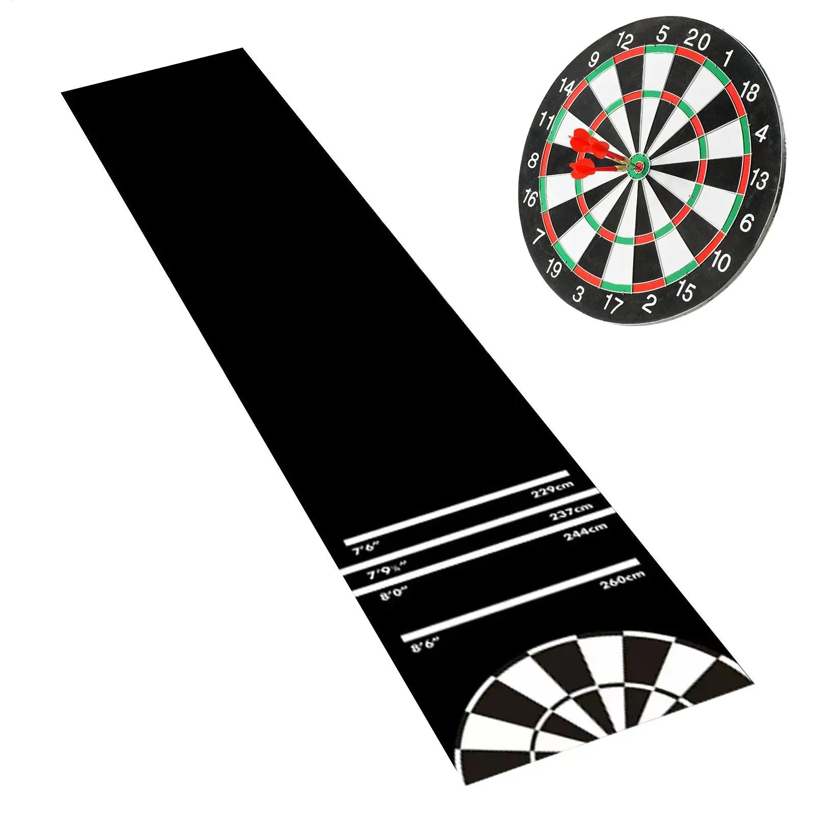 Dart Board Floor Mat 300x34cm | Anti-Slip Throw Line Rug Dartboard Floor Mat Peaceful Pleasures Health and Wellness
