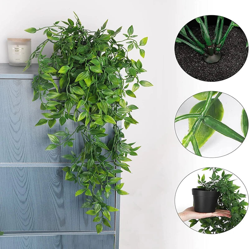 Artificial Ivy Wall Hanging Plant with Pot | Home Wedding Decor