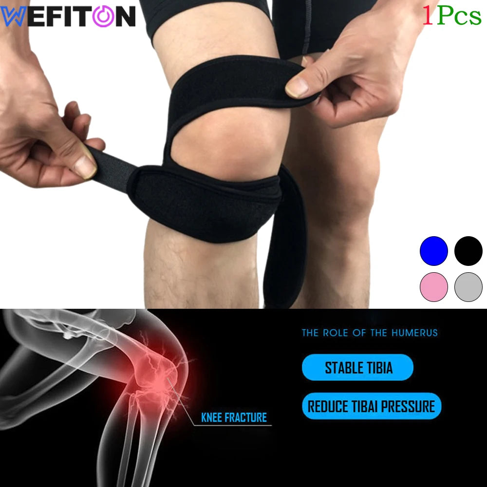 1PCS Dual Patella Knee Brace Support Strap – Adjustable Neoprene Knee Band for Arthritis, Golf, Running – Men & Women Peaceful Pleasures Health and Wellness