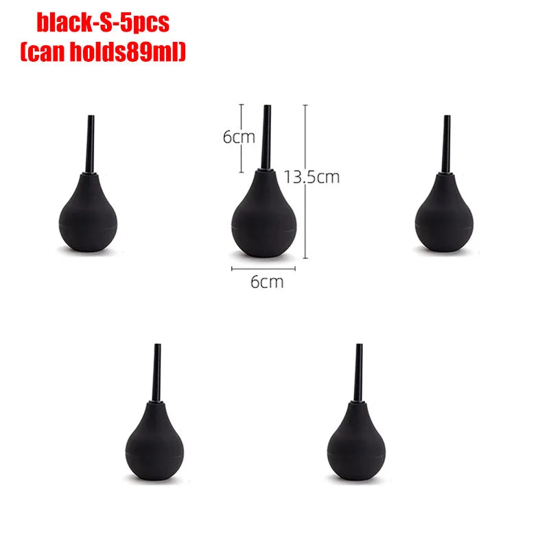 Anal Douche Bulb – 4 Sizes, Anti-Backflow Personal Hygiene Cleansing