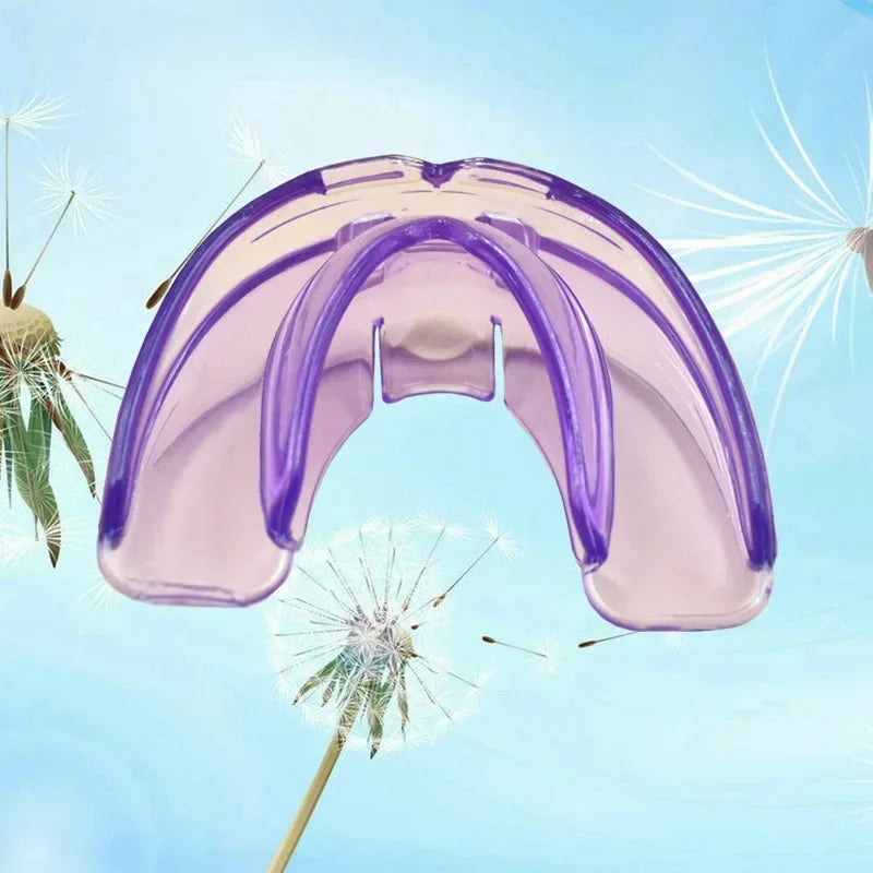 Practical Silicon Mouth Tray with Breath Holes for Oral Care Dental Uses Care Oral Hygiene Aid Whitening Tooth Tool Peaceful Pleasures Health and Wellness Transparent purple-2