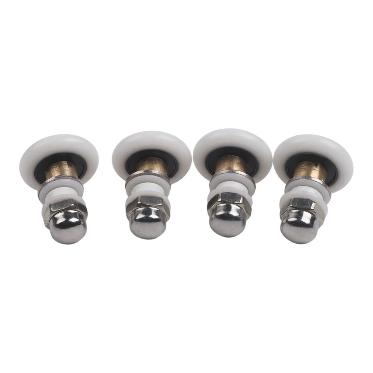Sliding Shower Door Rollers Brass Center Replacement – Set of 4