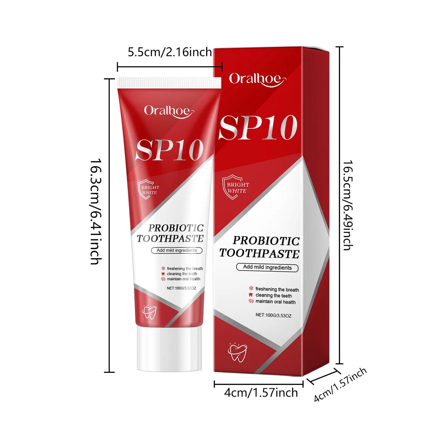 Oralhoe Probiotic Whitening Toothpaste | Plaque & Bad Breath