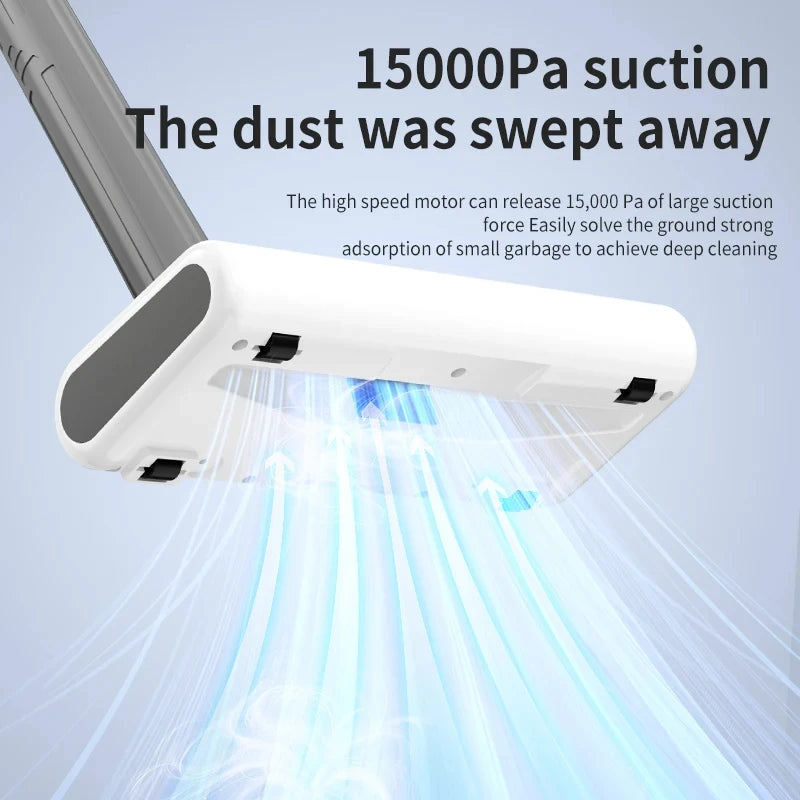 HOMEFISH Cordless Hoover Lightweight Household Hoover For Hard Floors and Carpets with 15,000 Pa Suction Power Peaceful Pleasures Health and Wellness
