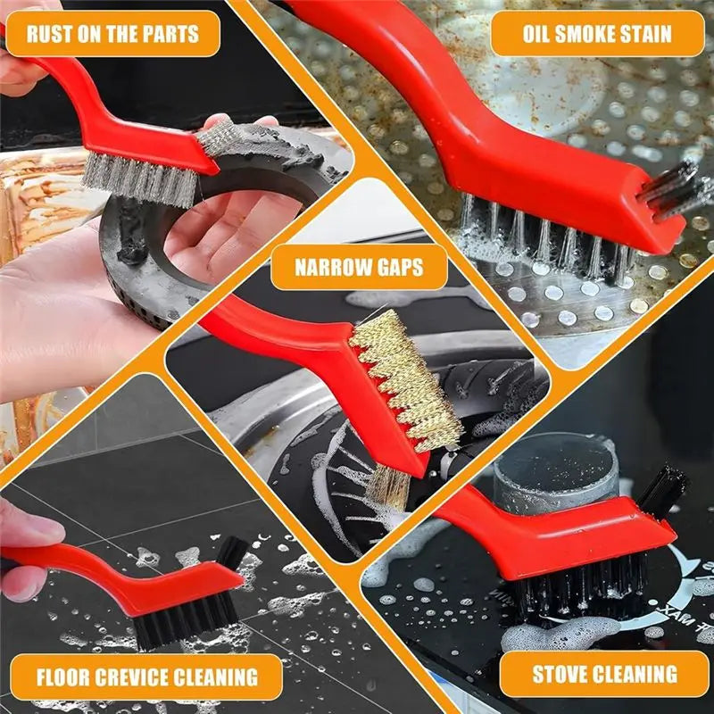 A36T-Steel Wire Brush Set-6Pcs Wire Brushes For Cleaning Rust, Small Wire Brush, Wire Wheel For Drill Nylon, Brass Peaceful Pleasures Health and Wellness