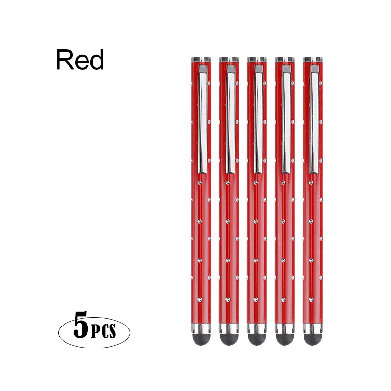 8.0 Mantianxing Capacitance Universal Stylus Pen Mobile Phone Touch Screen Accessories Metal Xiaomi Capacitive Pen Tablet Iphone Peaceful Pleasures Health and Wellness Red(5pcs)