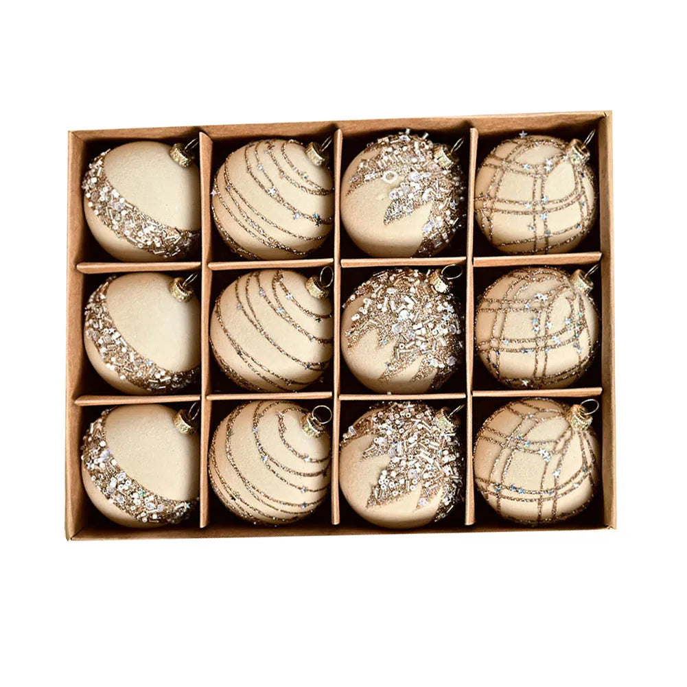 Christmas Ball Ornaments Set of 12 – Tree & Wreath Decor