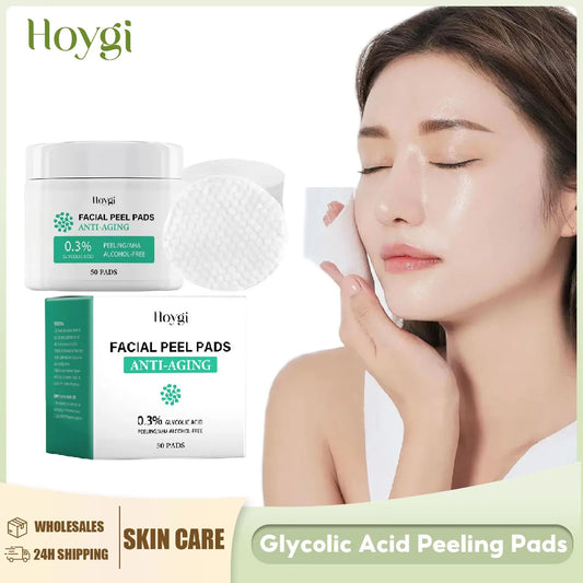 Glycolic Acid Cotton Pads Shrink Pores Blackhead Removal Oil Control Acne Treatment Exfoliating Moisturizing Facial Skin Care Peaceful Pleasures Health and Wellness