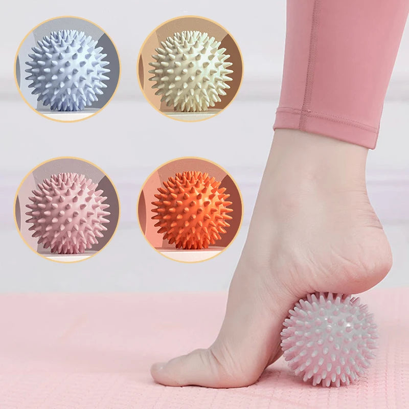 Hedgehog Massage Ball Yoga Fascia Ball Exercise Fitness Muscle Relaxation Massage Stick Shoulder Neck Leg Plantar Meridian Ball Peaceful Pleasures Health and Wellness