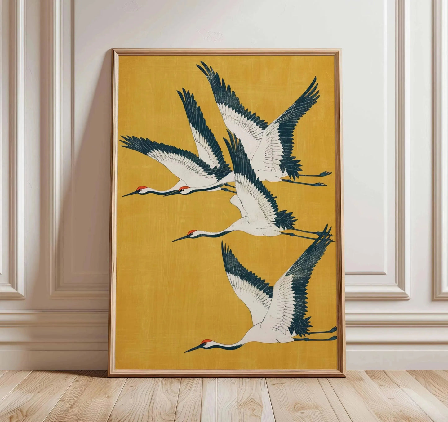 Fox Art Print, Japanese Style Animal Poster, Minimalist Nature Wall Art, Modern Woodland Illustration, Rustic Green Home Deco Peaceful Pleasures Health and Wellness ZLH10064 55x80cm