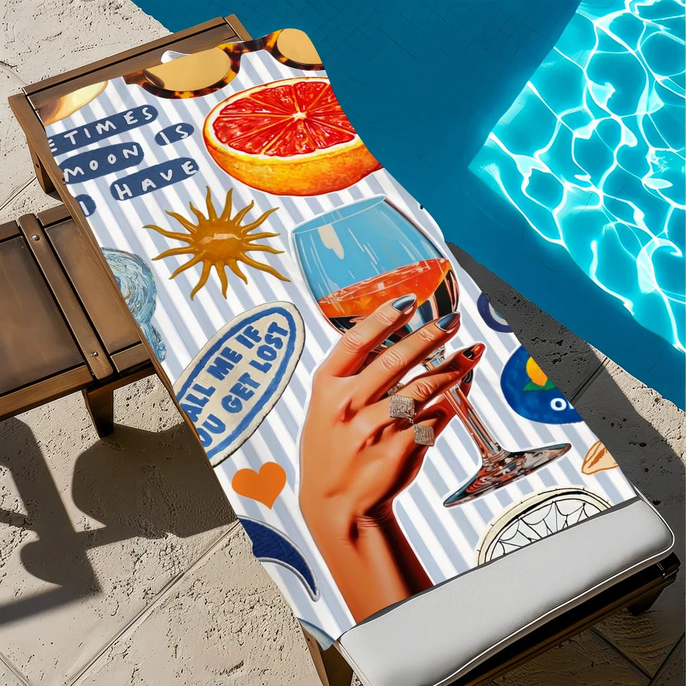 Orange Quick-Dry Beach Towel | Soft Pool & Travel Towel