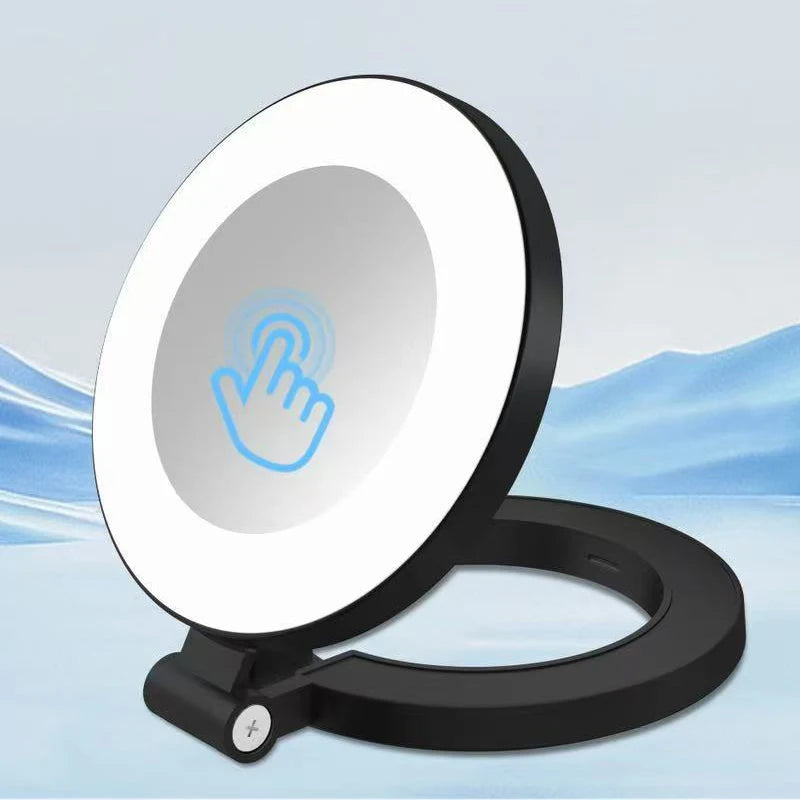 Mirror With Light For Cell Phone Led Light Mobile Selfie Ring Lamp Video Shooting Light Led Photography Lighting Fill Light Ring Peaceful Pleasures Health and Wellness Black China Mainland