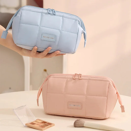 2026 New Large Capacity Portable Makeup Bag Travel Cosmetic Storage Pouch Lipstick Organizer Wash Bag Peaceful Pleasures Health and Wellness