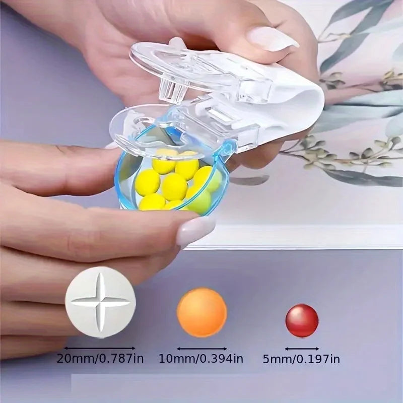 Portable Dispenser Storage Box for Medicines Vitamins Jewelry, Organize Your Essentials, Compact and Convenient, Peaceful Pleasures Health and Wellness