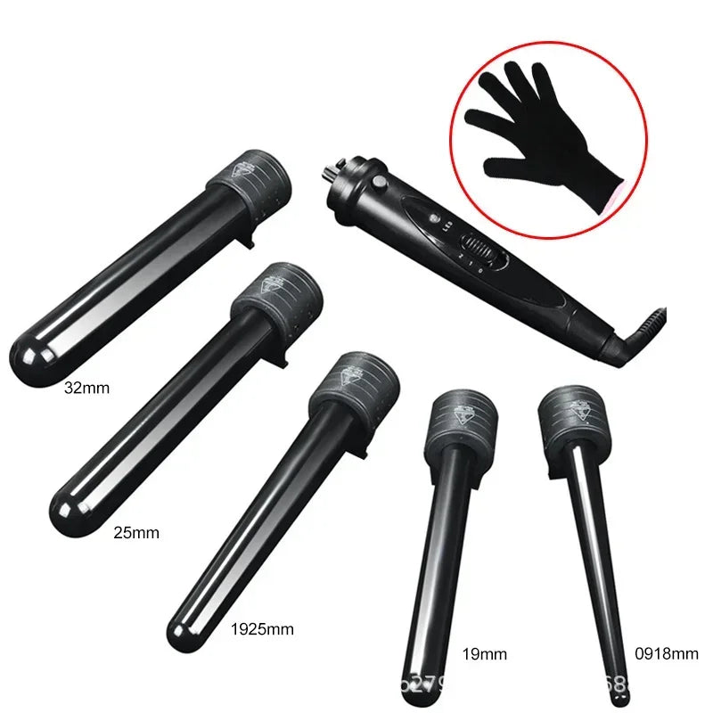 5-in-1 Hair Curling Iron Set | Tourmaline Ceramic Wand