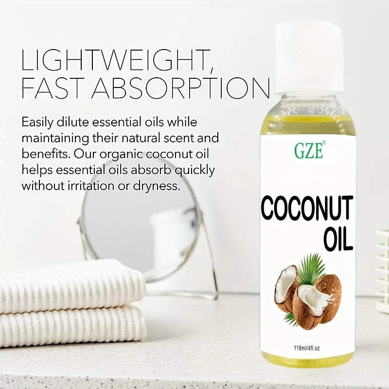 GZE Fractionated Coconut Oil | Carrier & Massage Oil 118ml Carrier Oil Peaceful Pleasures Health and Wellness