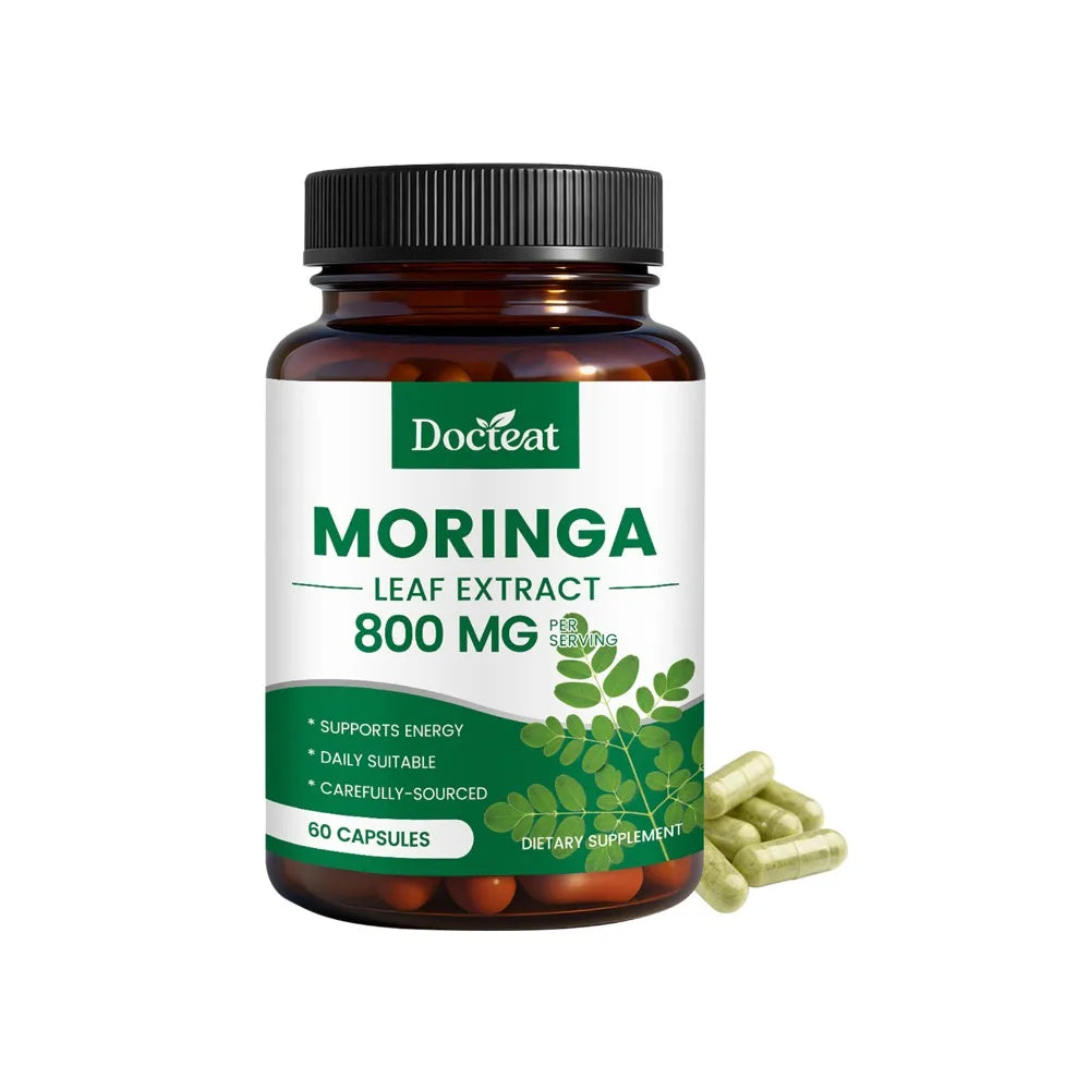 Docteat Moringa Leaf Extract 800mg Capsules – 60 Count
