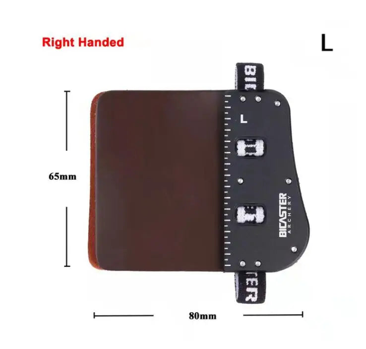 Archery Finger Guards SP3 Barebow Tab LH RH Cowhide Aluminum Plate L